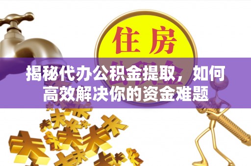 红原揭秘代办公积金提取，如何高效解决你的资金难题