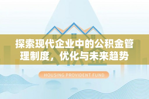 红原探索现代企业中的公积金管理制度，优化与未来趋势