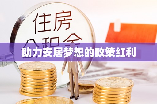 红原助力安居梦想的政策红利