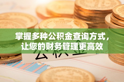 红原掌握多种公积金查询方式，让您的财务管理更高效