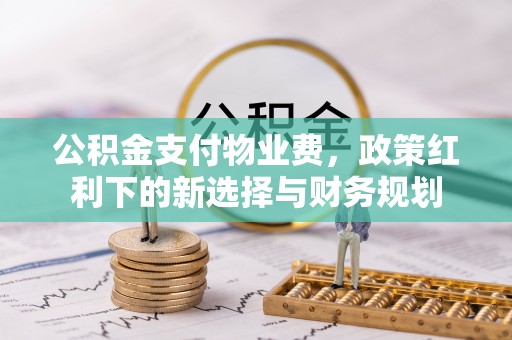红原公积金支付物业费，政策红利下的新选择与财务规划