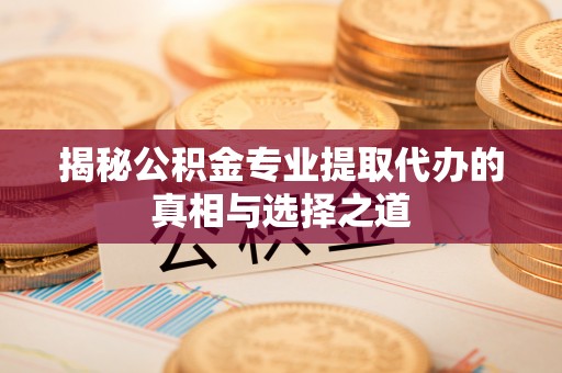 红原揭秘公积金专业提取代办的真相与选择之道