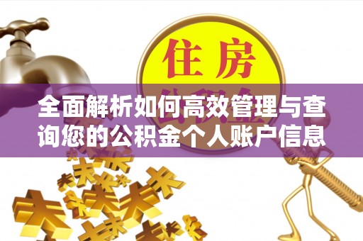 红原全面解析如何高效管理与查询您的公积金个人账户信息