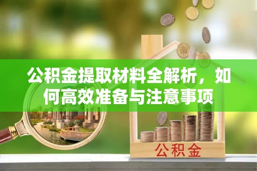 红原公积金提取材料全解析，如何高效准备与注意事项