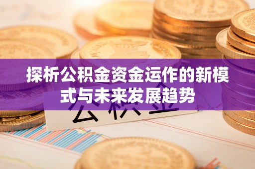 红原探析公积金资金运作的新模式与未来发展趋势