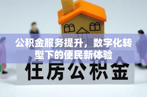红原公积金服务提升，数字化转型下的便民新体验