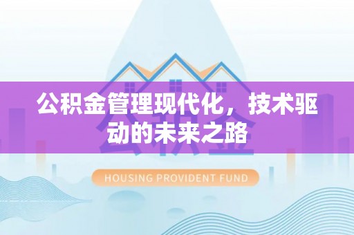 红原公积金管理现代化，技术驱动的未来之路